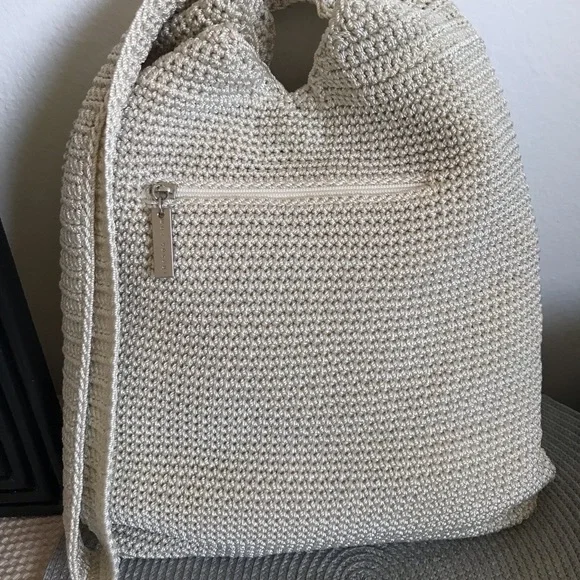 The SAK Original Crochet Hobo Bag Cream colored - Picture 1 of 14